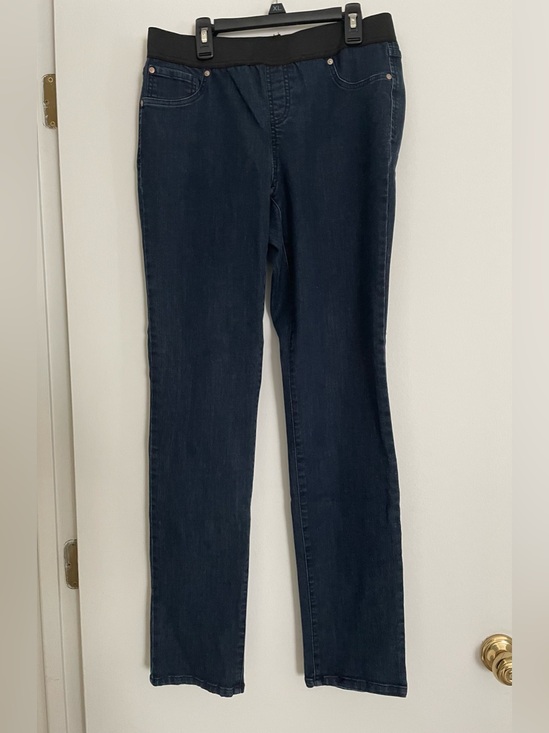 INC International Concepts Denim - INC International Concepts Dark Indigo Straight Leg Pull on Jeans